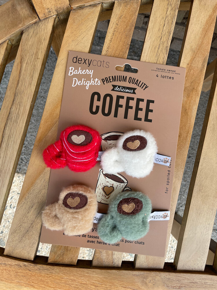 Dexy Paws Dexy Paws - Plush Cat Toy - Coffee (4pk)