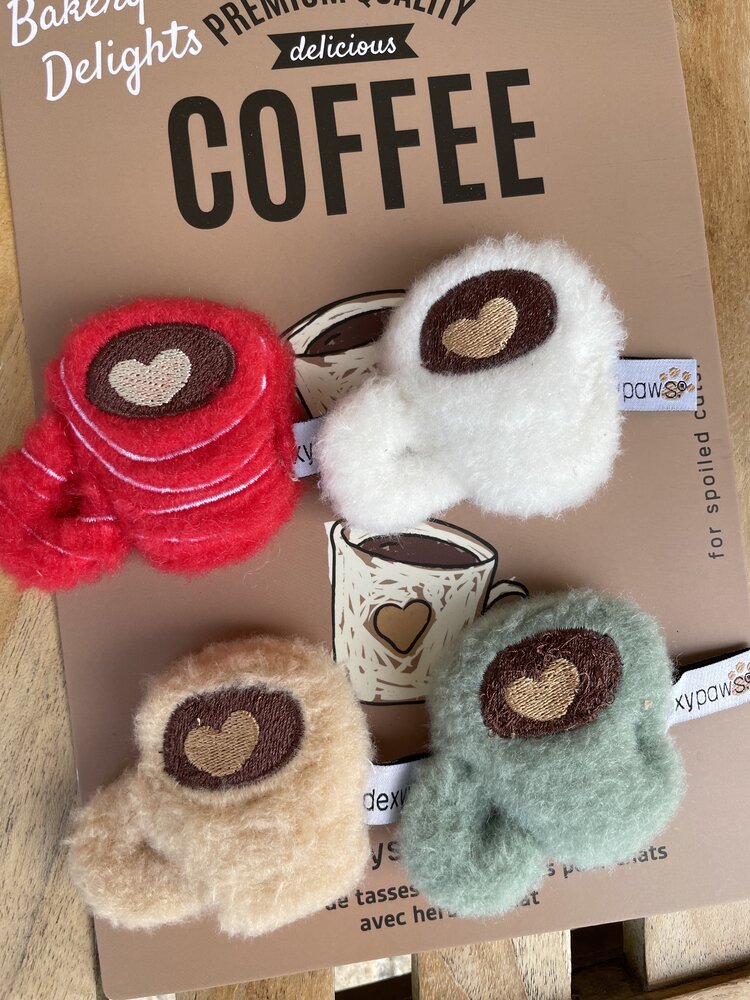 Dexy Paws Dexy Paws - Plush Cat Toy - Coffee (4pk)