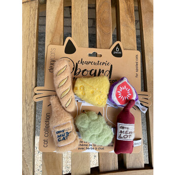 Dexy Paws Dexy Paws - Plush Cat Toy - Wine & Cheese (6pk)