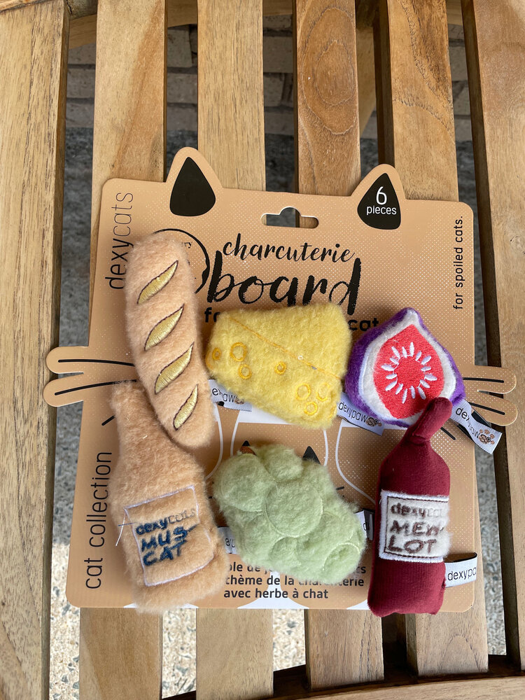 Dexy Paws Dexy Paws - Plush Cat Toy - Wine & Cheese (6pk)