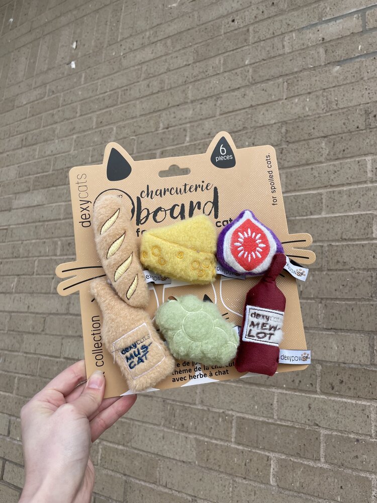 Dexy Paws Dexy Paws - Plush Cat Toy - Wine & Cheese (6pk)