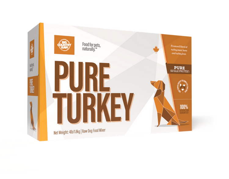 Big Country Raw BCR - Pure Turkey Carton - 4lbs