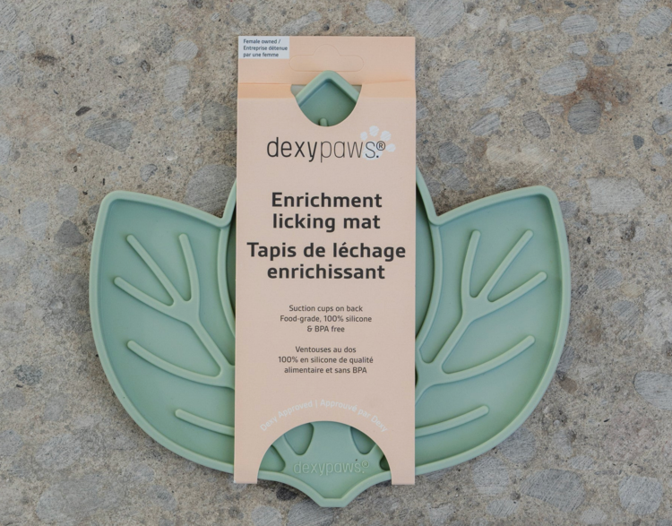 Dexy Paws Dexy Paws - Lick Mat - Sage Green Leaf