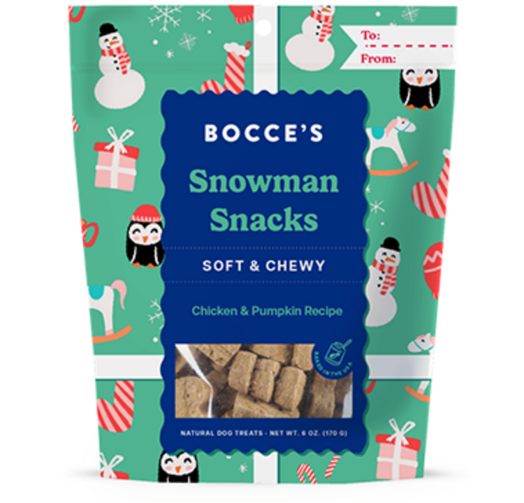 Bocce's Bakery Bocce's Bakery - Soft & Chewy - Snowman Snacks - 6oz