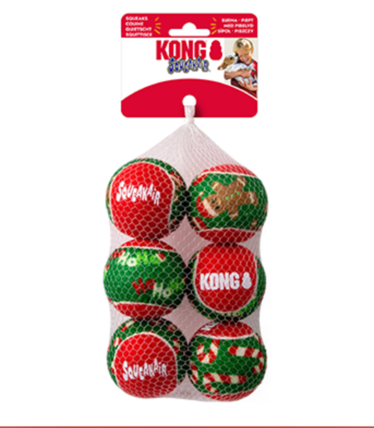 Kong Kong -  Holiday Airdog - SqueakAir Balls - Medium - 6pk