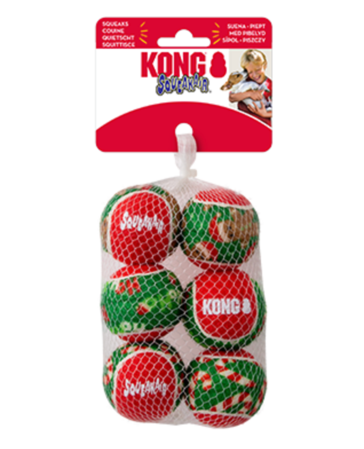 Kong Kong -  Holiday Airdog - SqueakAir Balls - Small - 6pk