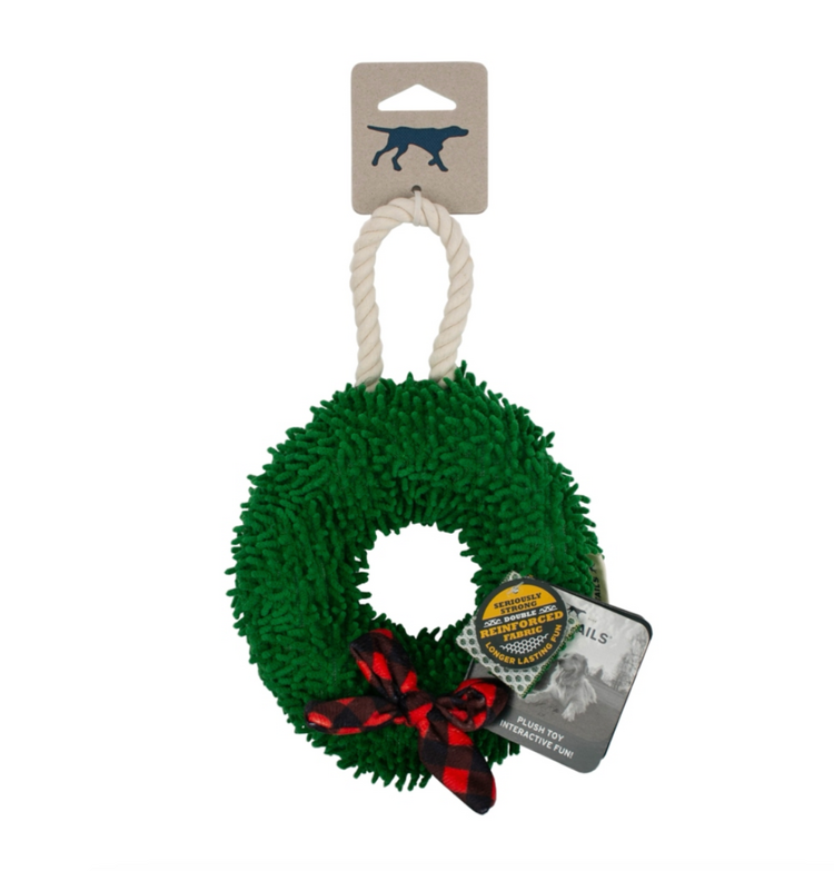 tall tails Tall Tails - Comfort & Joy - Plush Wreath Squeaker Toy - 6"