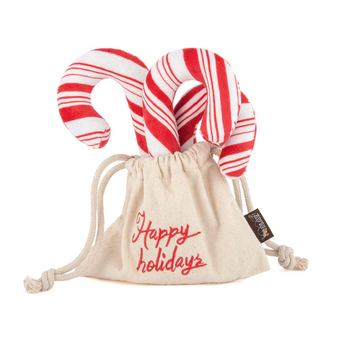 P.L.A.Y. PET P.L.A.Y. - Plush Toy Holiday Candy Canes - 3pk