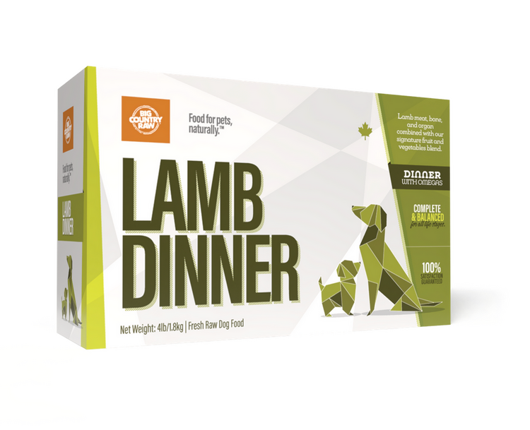 Big Country Raw BCR - Lamb Dinner Carton - 4lbs