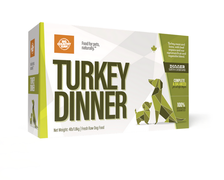 Big Country Raw BCR - Turkey Dinner Carton - 4lbs