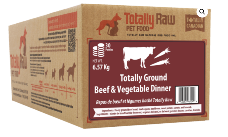 Totally Raw Totally Raw - Beef w/veggies - 15lbs