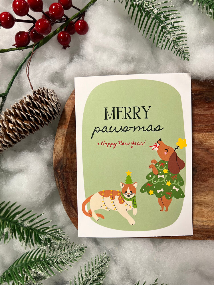 CHEWS CHEWS - Holiday Card - Merry Pawsmas