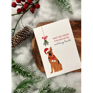 CHEWS CHEWS - Holiday Card - Mistletoe Dog