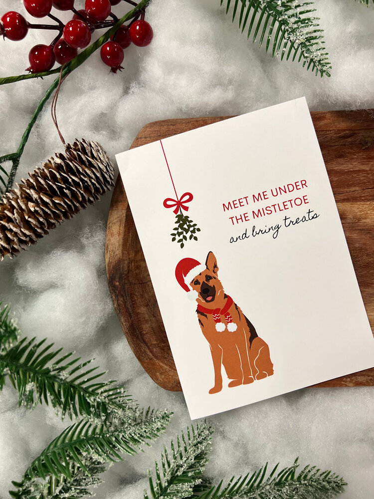 CHEWS CHEWS - Holiday Card - Mistletoe Dog