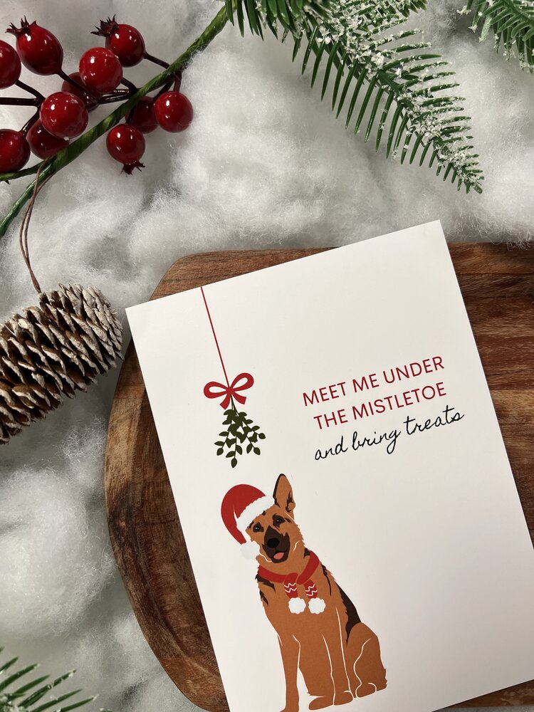 CHEWS CHEWS - Holiday Card - Mistletoe Dog