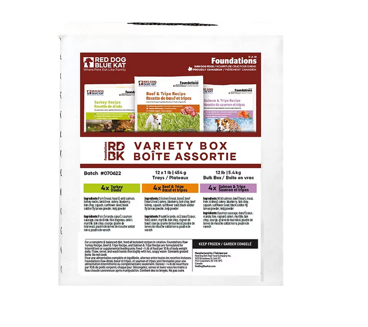 Red Dog Blue Kat RDBK - Foundations Variety Box - 12lbs