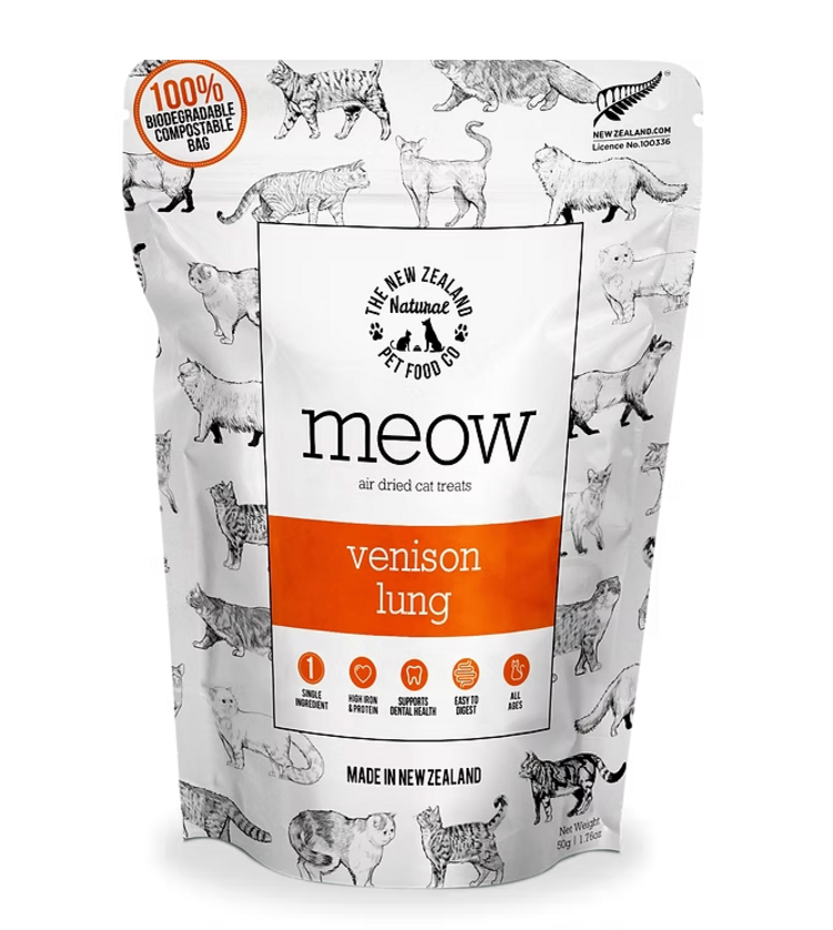 The New Zealand Pet Food Co. NZPF - MEOW - Venison Lung - 50g