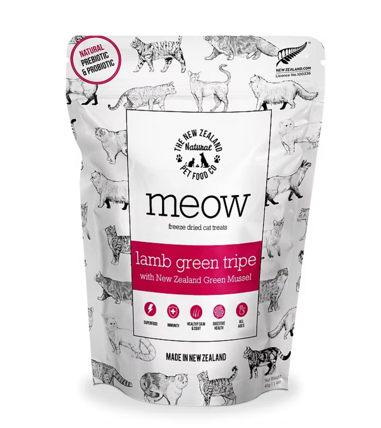 The New Zealand Pet Food Co. NZPF - MEOW - Lamb Tripe w/green lipped mussels - 40g