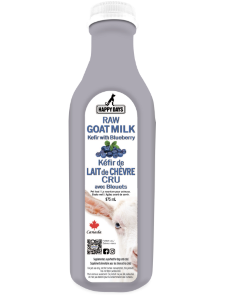 Happy Days Happy Days - Raw Goat Milk Kefir - Blueberry - 975ml