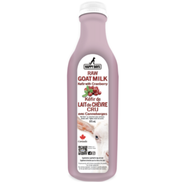 Happy Days Happy Days - Raw Goat Milk Kefir - Cranberry - 975ml