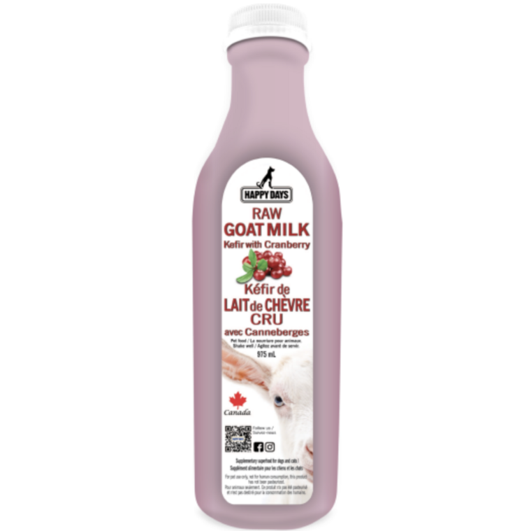 Happy Days Happy Days - Raw Goat Milk Kefir - Cranberry - 975ml
