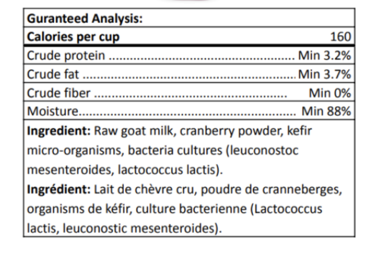 Happy Days Happy Days - Raw Goat Milk Kefir - Cranberry - 975ml