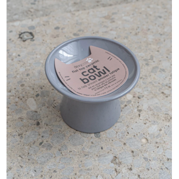 Dexy Paws Dexy Paws - Raised Cat Bowl - Grey - 7oz