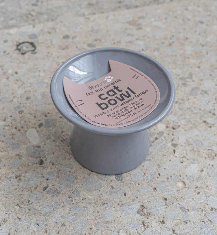 Dexy Paws Dexy Paws - Raised Cat Bowl - Grey - 7oz