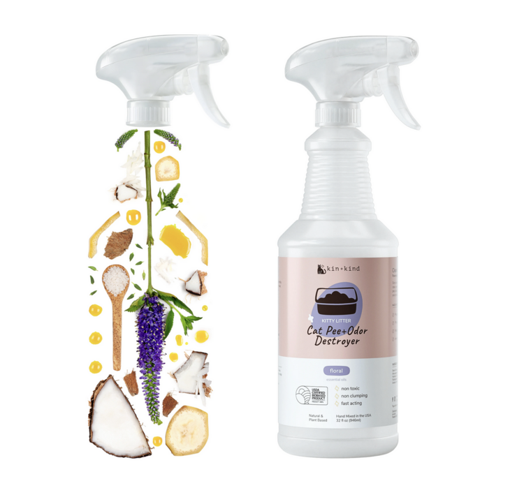 Kin & Kind Kin & Kind - Odour/Stain Spray - Kitty Litter - Floral - 32oz