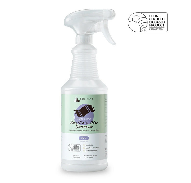Kin & Kind Kin + Kind - Odor/Stain Spray - Fabric + Carpet - Floral - 32oz