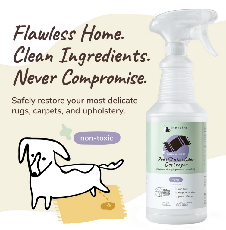 Kin & Kind Kin + Kind - Odor/Stain Spray - Fabric + Carpet - Floral - 32oz