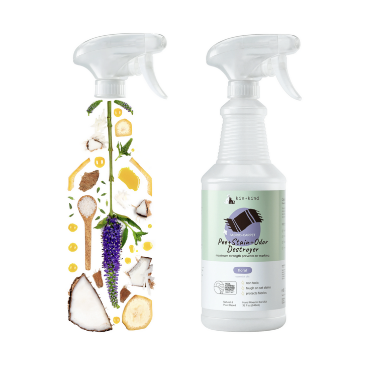 Kin & Kind Kin + Kind - Odor/Stain Spray - Fabric + Carpet - Floral - 32oz