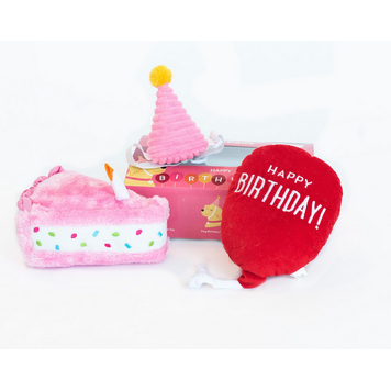 Zippy Paws Zippy Paws - Birthday Box - 3pc - PINK