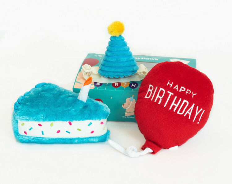 Zippy Paws Zippy Paws - Birthday Box - 3pc - BLUE
