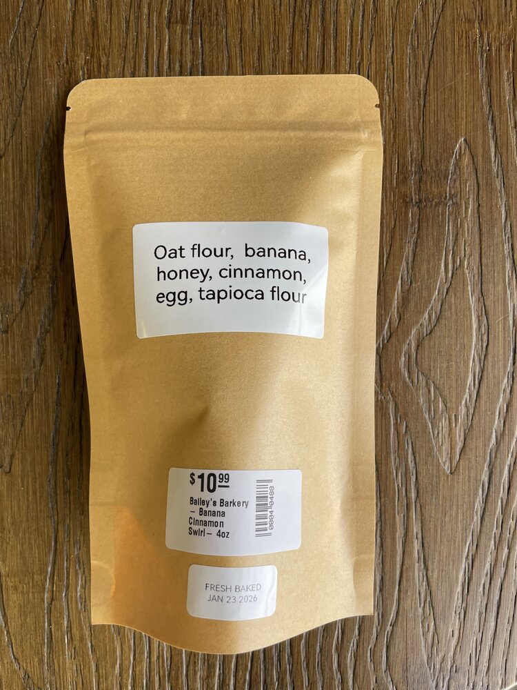 Bailey's Barkery Bailey's Barkery - Banana Cinnamon Swirl- 4oz