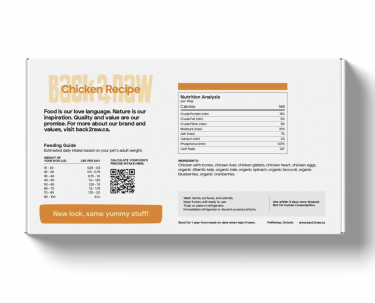 Back2Raw Back2Raw - Complete - Chicken Recipe - 12lbs