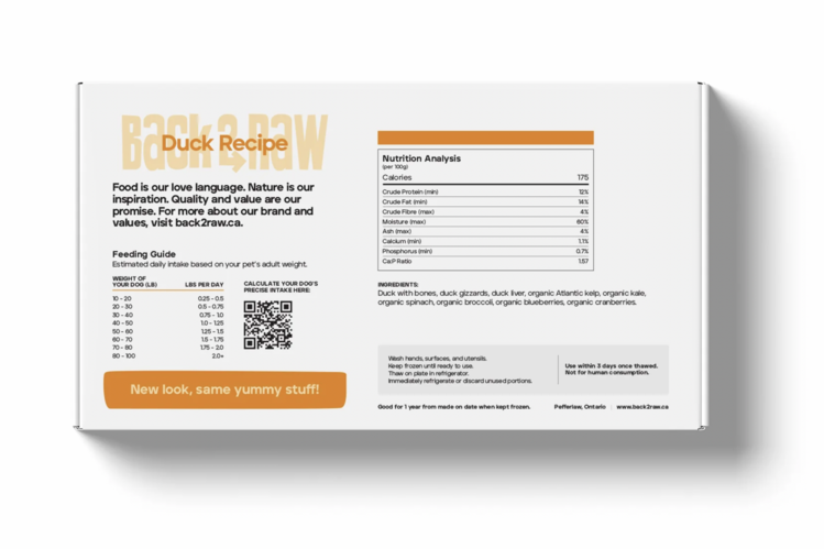 Back2Raw Back2Raw - Complete - Duck Recipe - 12lbs