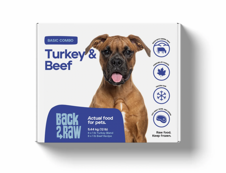 Back2Raw Back2Raw - Basic - Turkey & Beef Combo - 12lbs