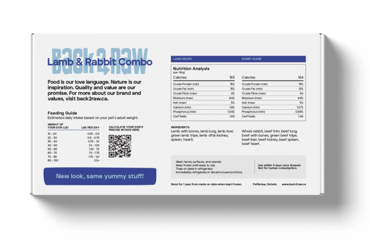 Back2Raw Back2Raw - Basic - Lamb & Rabbit Combo - 12lbs