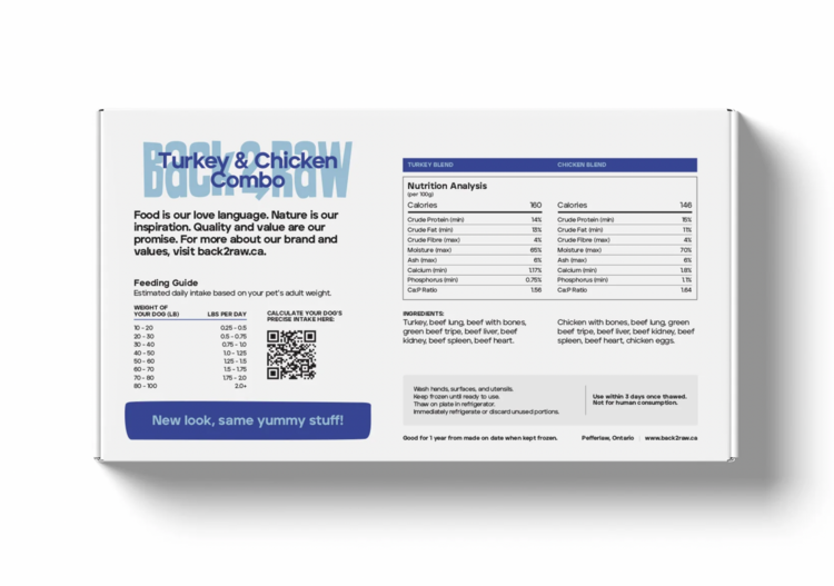 Back2Raw Back2Raw - Basic - Turkey & Chicken Combo - 12lbs
