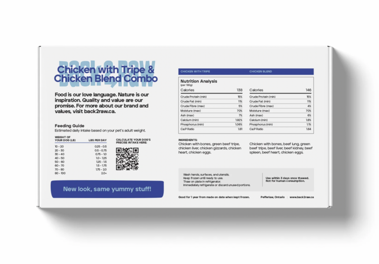 Back2Raw Back2Raw - Basic - Chicken & Chicken Blend Combo - 12lbs