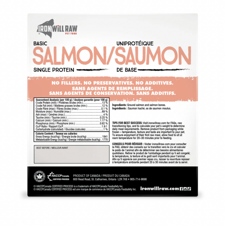 Iron Will Raw Iron Will - Basic - Salmon - 4lbs