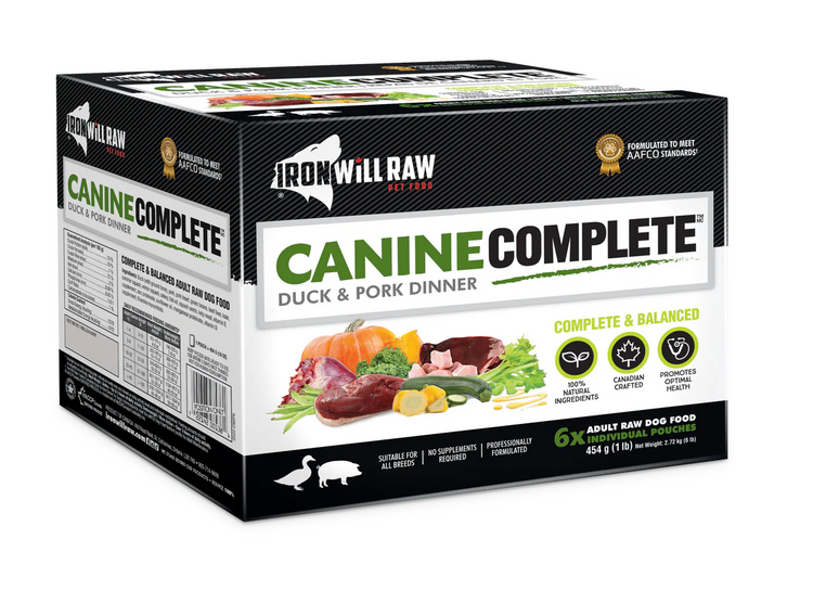 Iron Will Raw Iron Will Raw - Canine Complete - Duck & Pork- 6lbs
