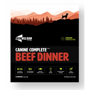 Iron Will Raw Iron Will Raw - Canine Complete - Beef Dinner - 12lbs