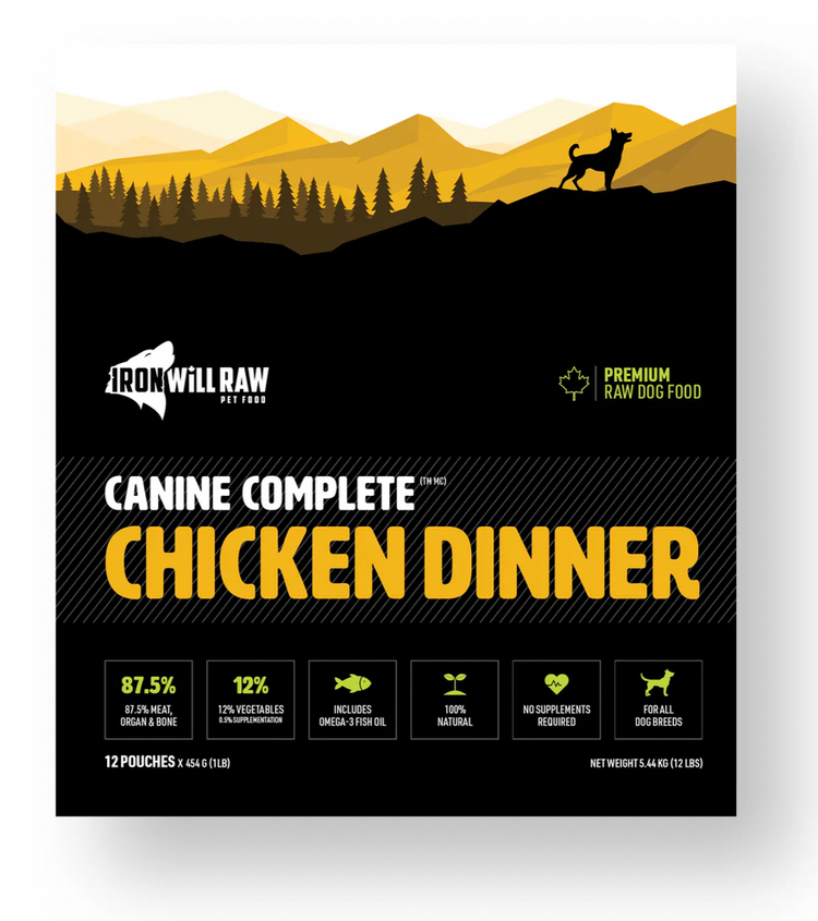 Iron Will Raw Iron Will Raw - Canine Complete - Chicken & Beef - 12lbs