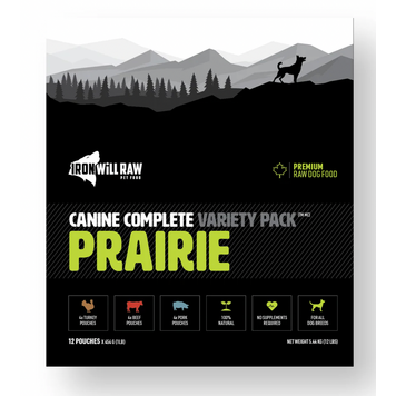Iron Will Raw Iron Will Raw - Canine Complete - Prairie Variety Pack - 12lbs