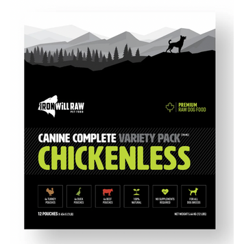Iron Will Raw Iron Will Raw - Canine Complete - Chickenless Variety Pack - 12lbs