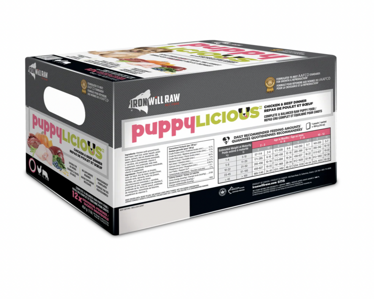 Iron Will Raw Iron Will Raw - Puppylicious - Chicken & Beef - 12lbs