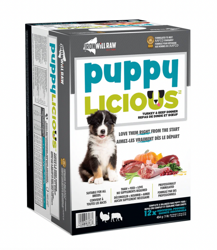 Iron Will Raw Iron Will Raw - Puppylicious - Turkey & Beef - 12lbs