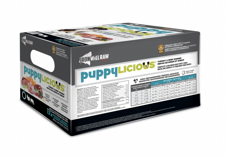 Iron Will Raw Iron Will Raw - Puppylicious - Turkey & Beef - 12lbs